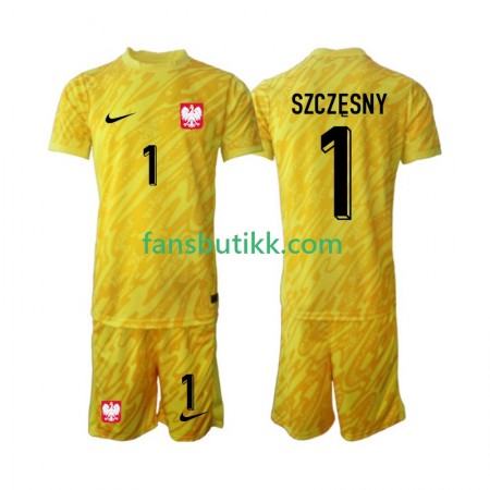 Fotballdrakt Polen Szczesny 1 Keeper Barn Hjemmetrøye 2024 Kortermet